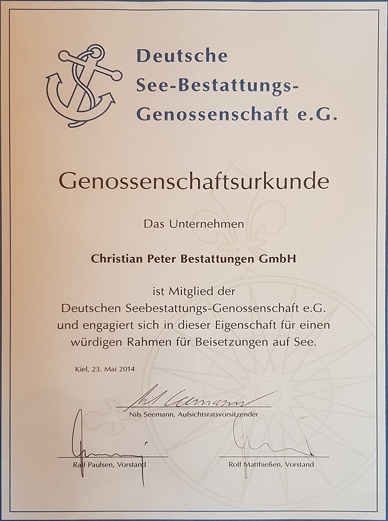 Genossenschaftsurkunde